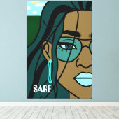 Overvloed Canvas Print (Insitu (Houten vloer))