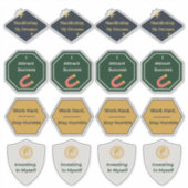Overvloed en Succes Affirmatie Sticker Vel (Voorkant)
