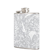 Overvloed Flessen met Silver Grey Floral Heupfles (Links)