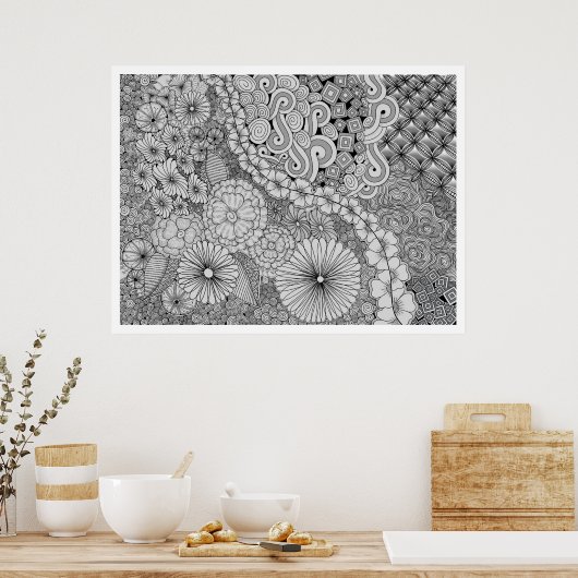 Overvloed in bloei - Kleurrijk Poster (Keuken)