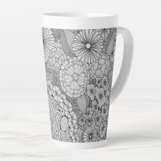 Overvloed in Bloom Latte Mok (Rechterhoek)