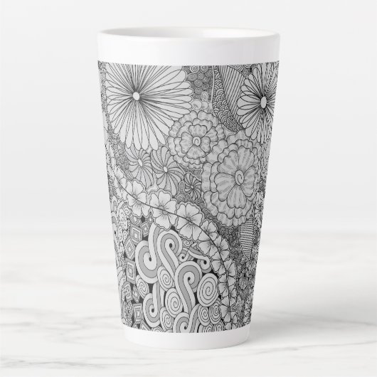 Overvloed in Bloom Latte Mok (Voorkant)