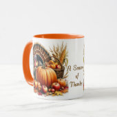 Overvloed kalkoen thanksgiving combinatie mok (Voorkant links)