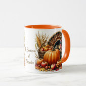 Overvloed kalkoen thanksgiving combinatie mok (Voorkant rechts)