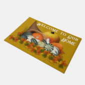 Overvloed met herfstpompoenen Thanksgiving Deurmat (Schuin)