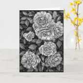 Overvloed Pen Tekening Wenskaart Kaart (Gele Bloem)