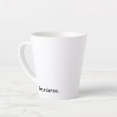 Overvloed. - Schone zwarte en witte tekst Latte Mok (Linkerhoek)