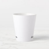 Overvloed. - Schone zwarte en witte tekst Latte Mok (Voorkant)