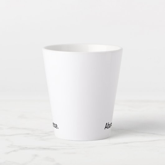 Overvloed. - Schone zwarte en witte tekst Latte Mok (Voorkant)