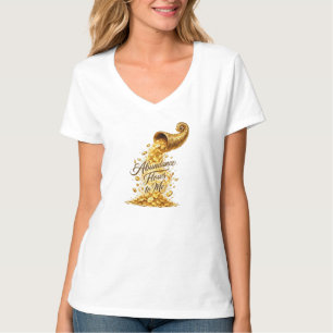Overvloed Stroomt Naar Mij Dames Grafische T-Shirt