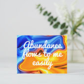 Overvloed stroomt naar mij gemakkelijk aantrekwet briefkaart (Staand voorkant)