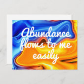 Overvloed stroomt naar mij gemakkelijk aantrekwet briefkaart (Voorkant / Achterkant)