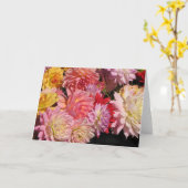 Overvloed van dahlia'skaart kaart (Gele Bloem)