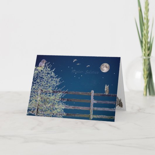 Overvloed van de Aarde: Winter Solstitium Kerstkaa Feestdagen Kaart (Voorkant)