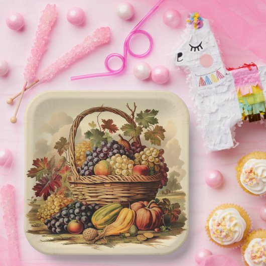 Overvloed van de herfst: overvloedig feest papieren bordje (Feest)