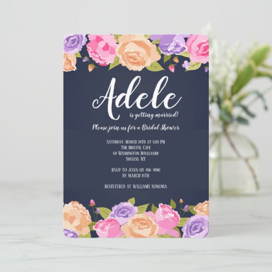 Overvloed van de Uitnodiging van Bloemen (Staand voorkant)