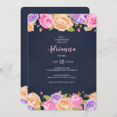 Overvloed van de Uitnodiging van de Bridal van de  (Voorkant / Achterkant)