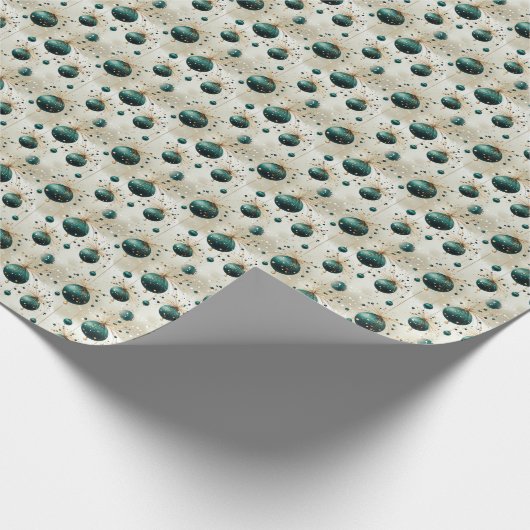 Overvloed van Groenen: Groen en Goud Cadeaupapier (Hoek)