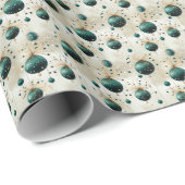 Overvloed van Groenen: Groen en Goud Cadeaupapier (Rol Hoek)