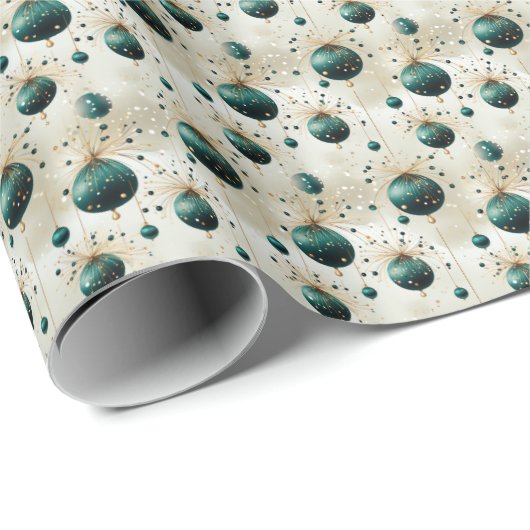 Overvloed van Groenen: Groen en Goud Cadeaupapier (Rol Hoek)
