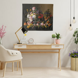 Overvloed van natuur: Stilleven-bloemen en fruit Wandkleed