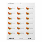 Overvloed van Pompoen Adreslabels Etiket (Full Sheet)