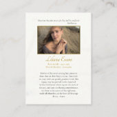 Overvloed van Rozen Orthodoxe begrafenisgebed Kaar Plaatskaartje (Achterkant)