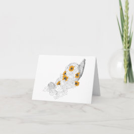 Overvloed Zonnebloemen Pompoenen Kaart