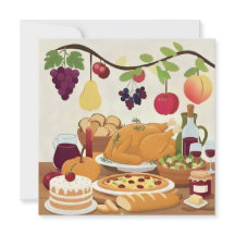 Overvloedig feestmaal: Herfstviering Illustratie