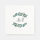 Overvloedig Foliage Weddenschap Monogram Servet (Voorkant)