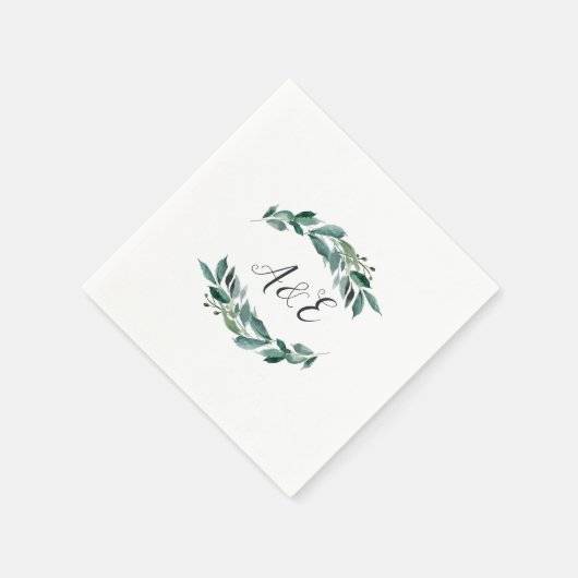 Overvloedig Foliage Weddenschap Monogram Servet (Hoek)