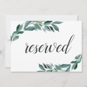 Overvloedig gebladerte bruiloft gereserveerd zitte (Voorkant)