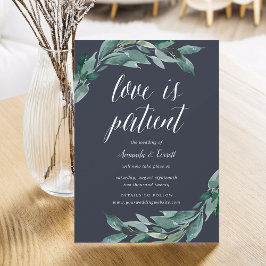 Overvloedig gebladerte bruiloft uitstel aankondigi kaart