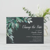 Overvloedig gebladerte bruiloft uitstel aankondigi kaart (Staand voorkant)