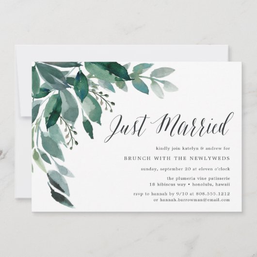 overvloedig gebladerte | Post Wedding Brunch Uitno Kaart (Voorkant)