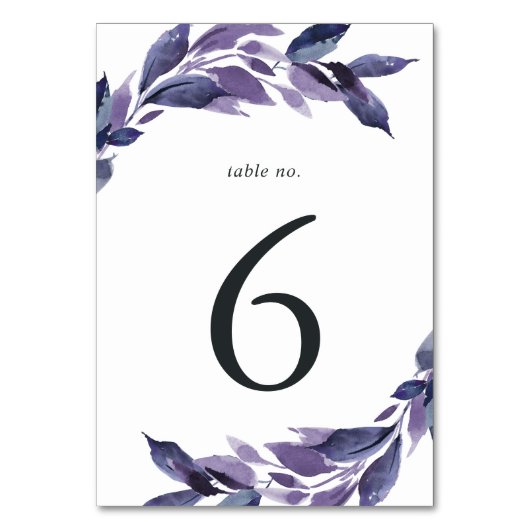 Overvloedig gebladerte violet botanisch kaart (Achterkant)