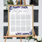 Overvloedig gebladerte violette botanische zitgraf poster