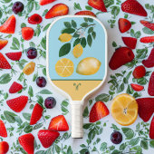 Overvloedig geel citroen en blauwe hemel monogram pickleball paddle