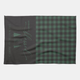 Overvloedig gezegende zwarte groene buffel geplakt theedoek