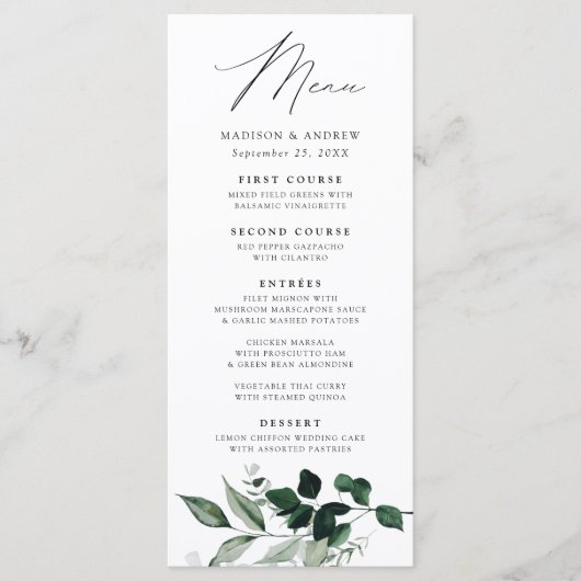 Overvloedig Grieks diner Weddenschap Menu (Voorkant)