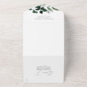 Overvloedig Grieks Lijst bruiloft All In One Uitnodiging (Buitenkant)