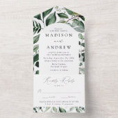 Overvloedig Grieks Lijst bruiloft All In One Uitnodiging (Binnen)