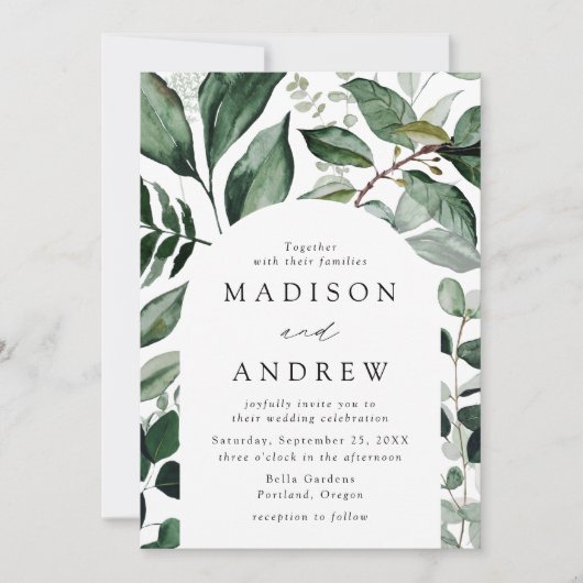 Overvloedig Grieks Lijst bruiloft Kaart (Voorkant)