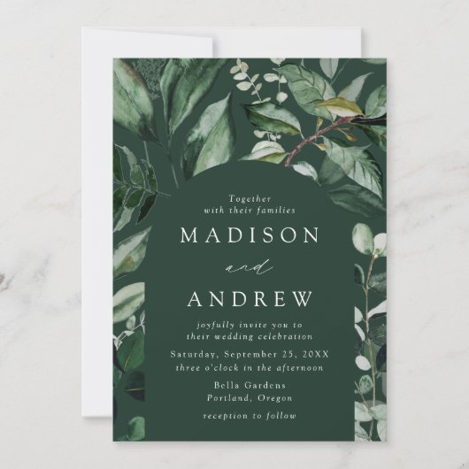 Overvloedig Grieks Lijst bruiloft Kaart (Voorkant)