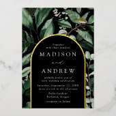 Overvloedig Grieks Lijst van de Zwarte Arch Weddin Folie Uitnodiging (Voorkant)