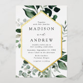 Overvloedig Grieks Lijst Weddenschap Folie Uitnodiging (Voorkant)