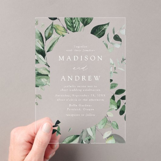 Overvloedig Grieks Ovaal Lijst Weddenschap Acryl Uitnodigingen (Insitu (Draagbaar))