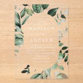 Overvloedig Grieks Ovaal Lijst Weddenschap Acryl Uitnodigingen (Voorkant)