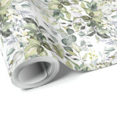 Overvloedig groen gebladerte goud lijst cadeaupapier (Rol Hoek)
