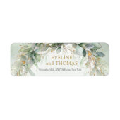 Overvloedig groen gebladerte goud ovaal lijst etiket (Voorkant)